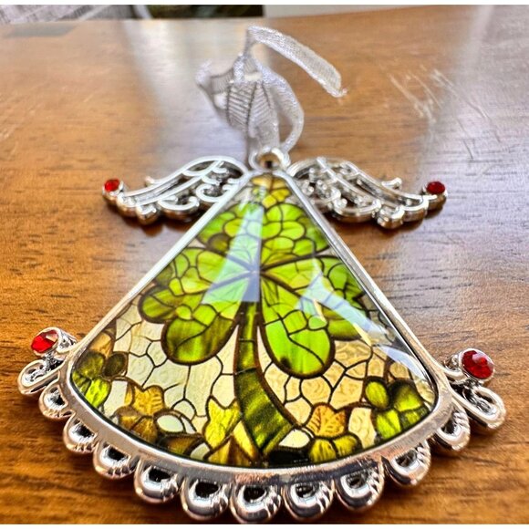 Shamrock Angel Christmas Ornament New Celtic Glass Savannah Georgia Irish Parade - Picture 8 of 12
